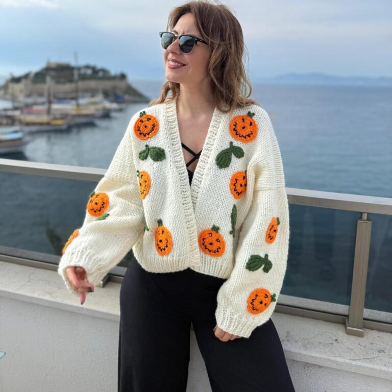 Last Minute Halloween Costumes for Women: The Chic Pumpkin Cardigan You Can Wear Anywhere